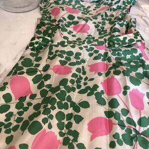 Pink and green floral dress from Anthropologie.